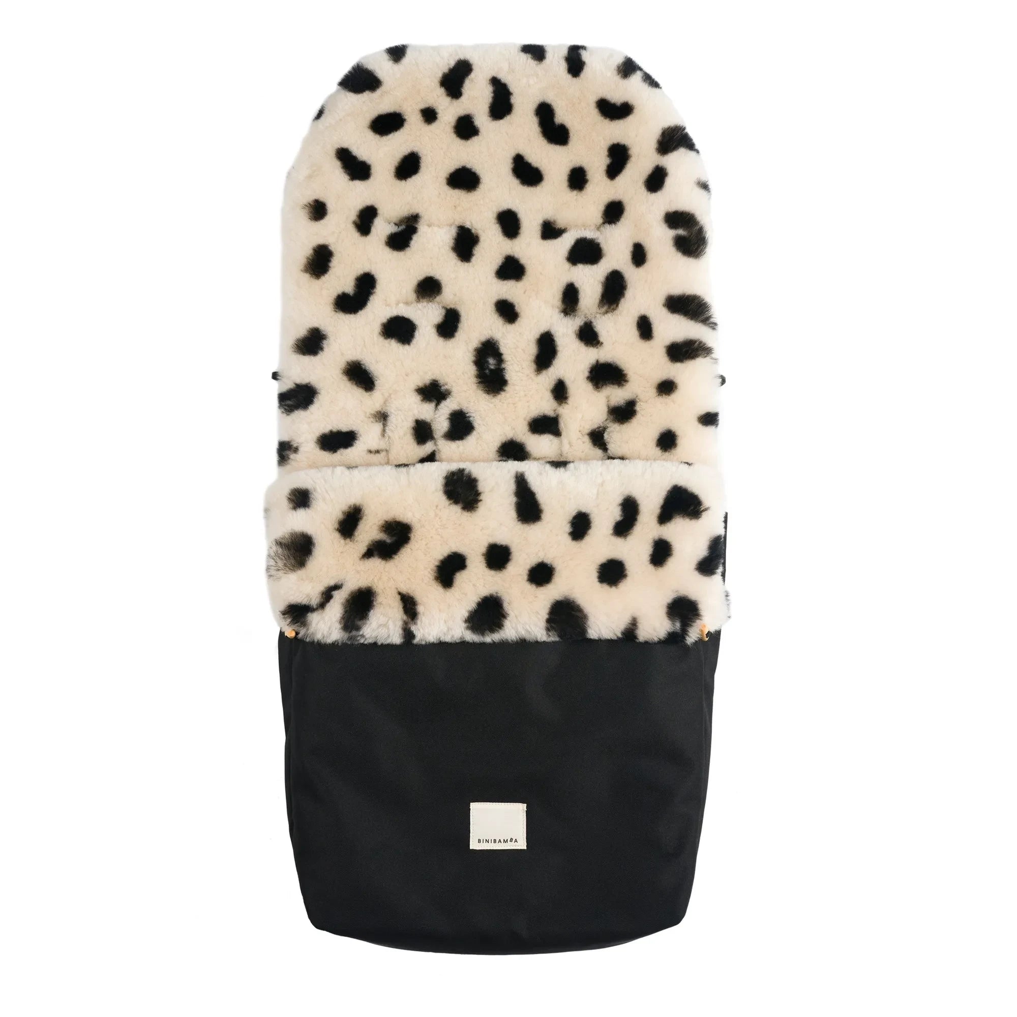 BINIBAMBA - Cubrepiés universal de piel de cordero para cochecito de bebé | Leopardo