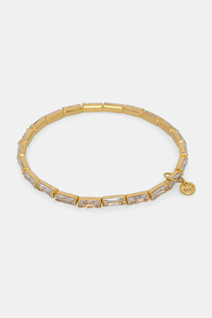 Michael Kors pulsera de mujer bañada en oro con circonitas