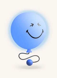 MOB - Bubbly Aplique de pared - MOB x Smiley World | Azul