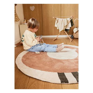 Bleuu-studio - Alfombra redonda de oveja | Marrón