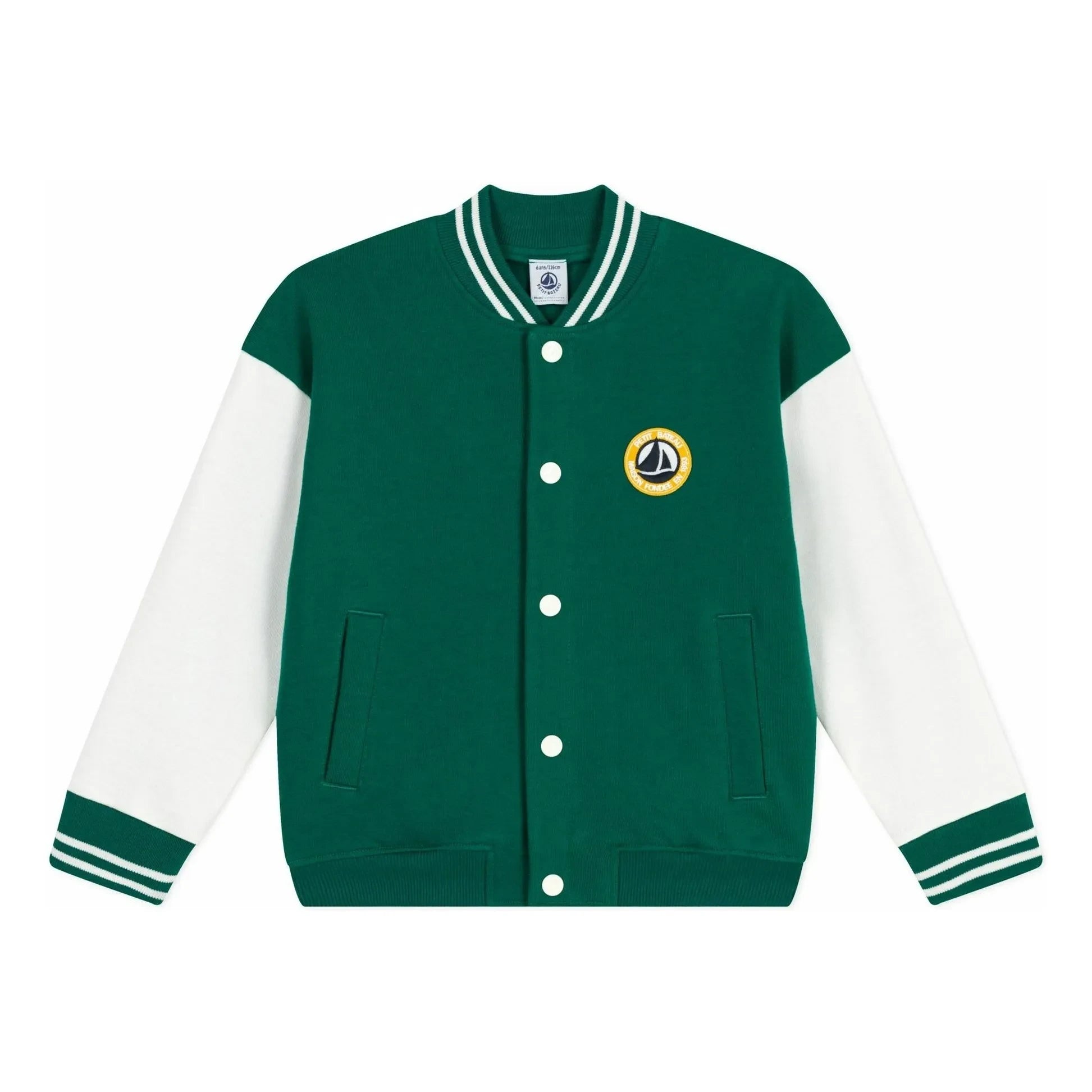 Petit Bateau - Chaqueta teddy | Verde cromo