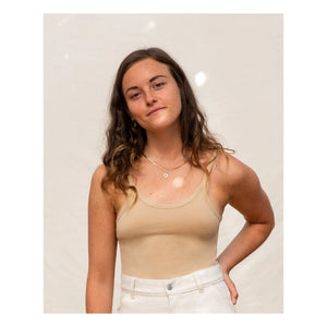 Matona - Camiseta sin mangas de algodón orgánico cropped - Colección mujer | Polvo