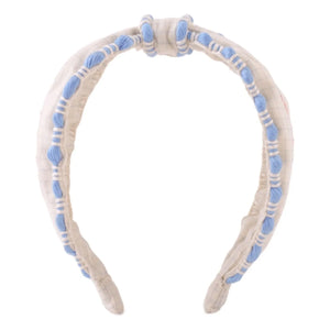 Gingersnaps - Diadema bordada Delta Keten | Blanco