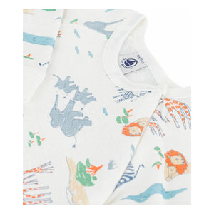 Petit Bateau - Pijama con cremallera Savane | Blanco