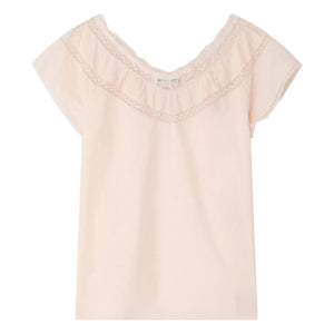 Bonpoint - Blusa de algodón orgánico Leana | Rosa empolvado