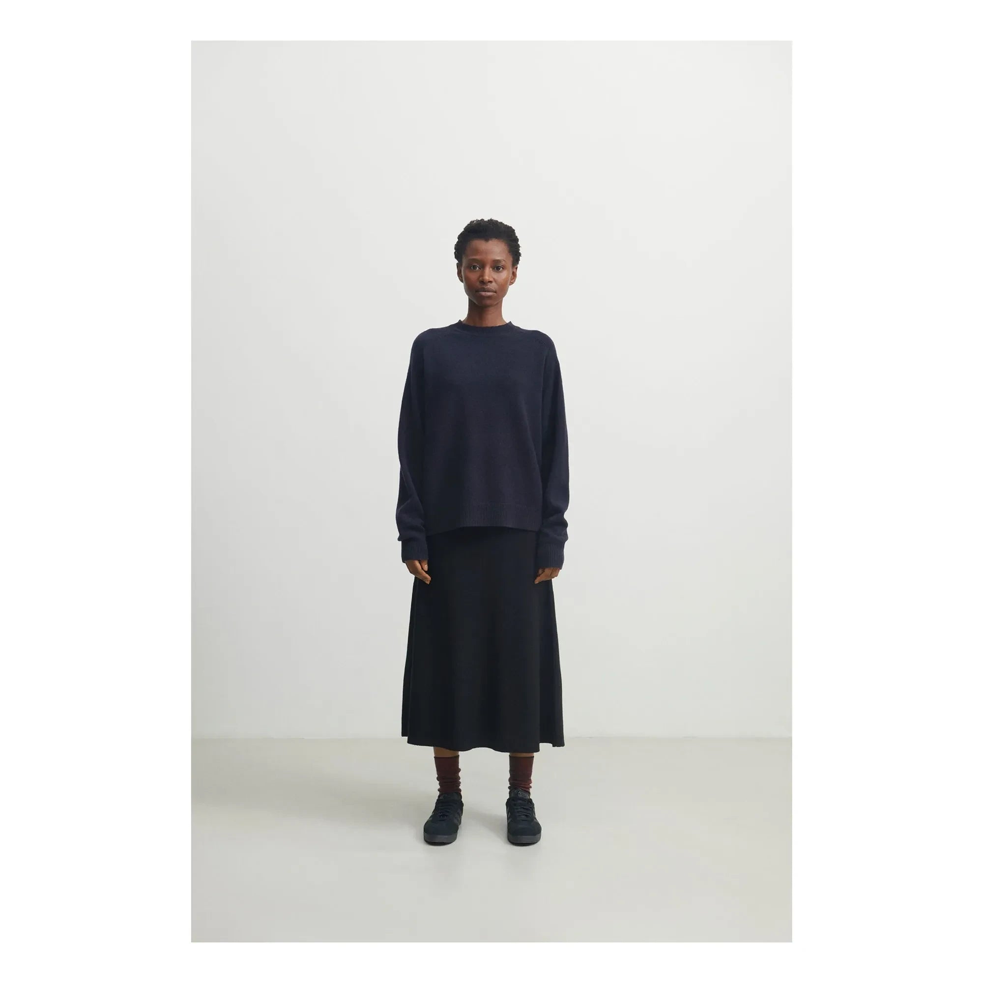 FUB - Jersey de lana de cordero para mujer | Azul marino