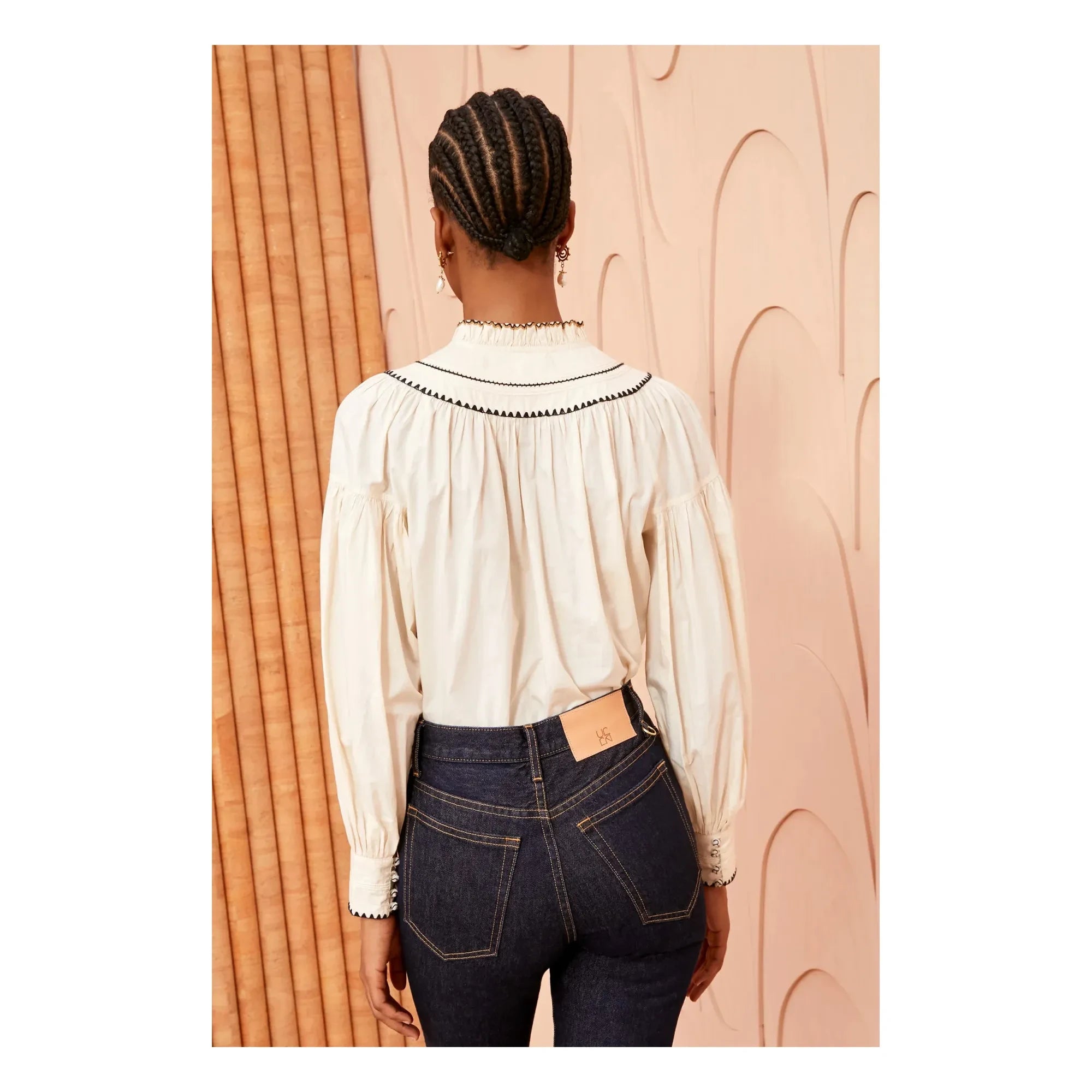Ulla Johnson - Blusa de popelina de algodón Lennie | Marfil