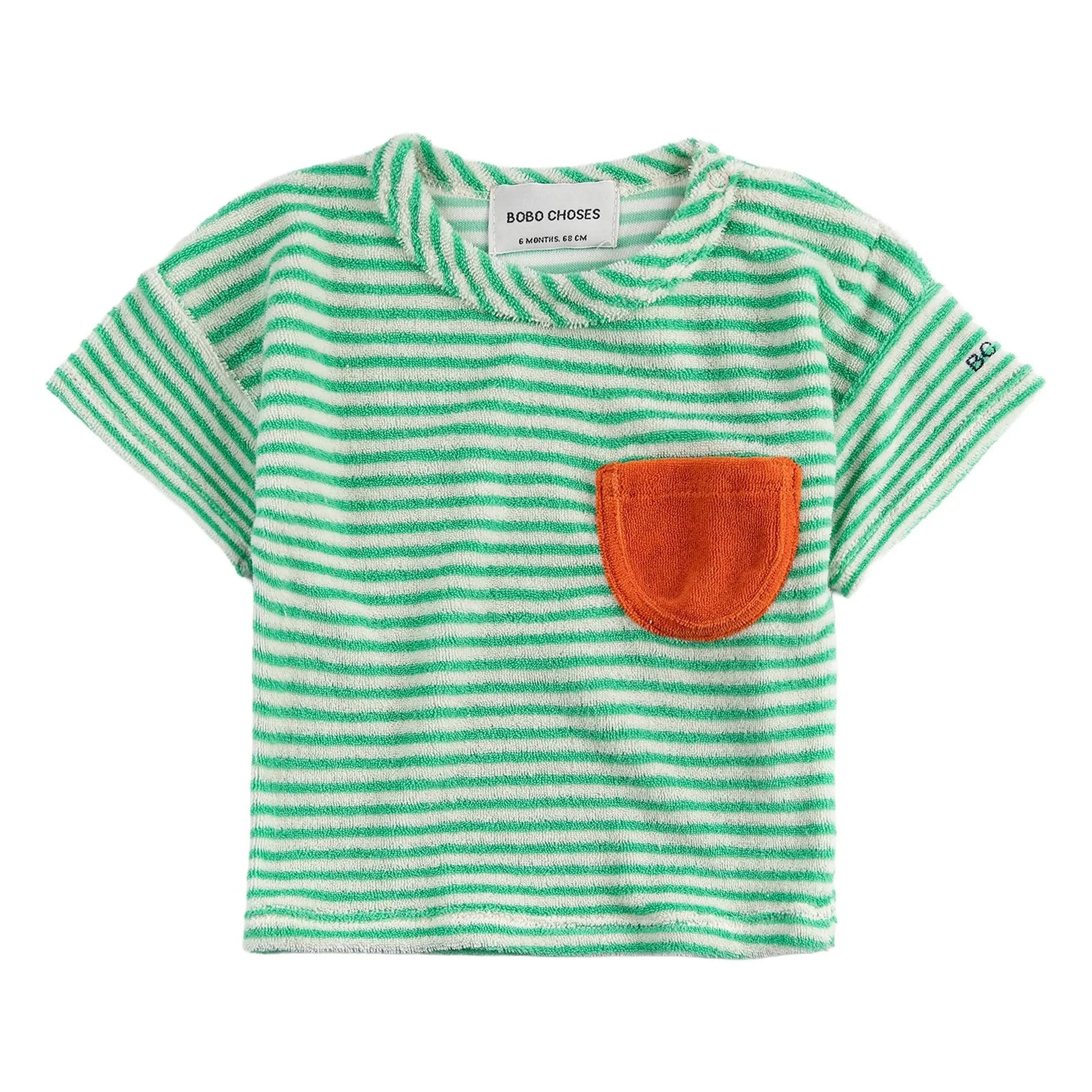 Bobo Choses - Camiseta de algodón orgánico a rayas | Verde