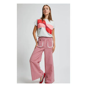 Indee - Pantalones Vichy de Vanuatu | Rojo
