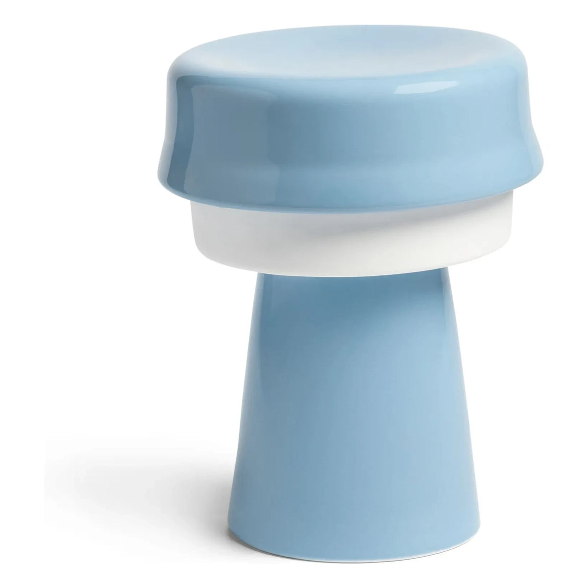 &Klevering - Lámpara de porcelana con forma de sombrero | Azul