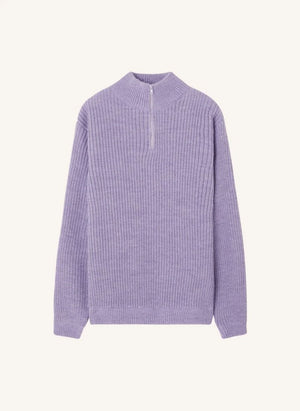 American Vintage - Jersey de lana y alpaca con cremallera Crashway | Lila