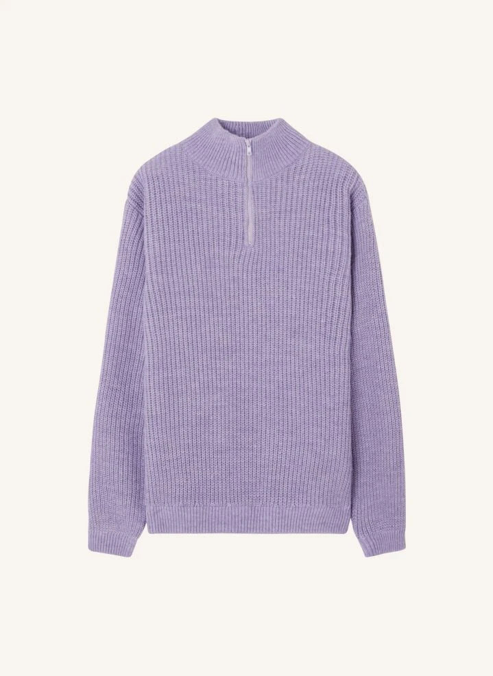 American Vintage - Jersey de lana y alpaca con cremallera Crashway | Lila
