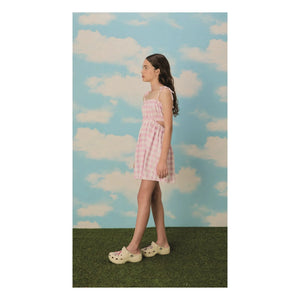 Fabula - Vestido cruzado Vichy | Rosa claro
