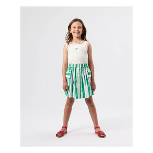 Goldie + Ace - Falda de rayas con bolsillos | Verde