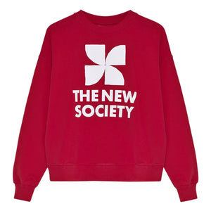 the new society - TNS Logo Sudadera de algodón | Rojo