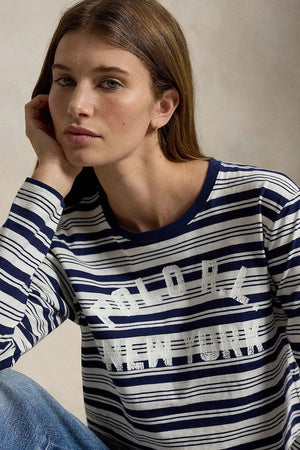 Blusa de algodón de manga larga Polo Ralph Lauren para mujer