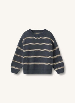 Wheat - Harlow Suéter Jacquard de Algodón Orgánico | Ecru