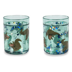 Konges Sløjd - Vasos con purpurina de cocodrilo | Azul