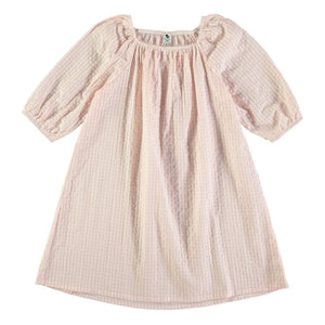 Risu Risu - Camisón de algodón orgánico Vichy Ostuni | Rosa claro