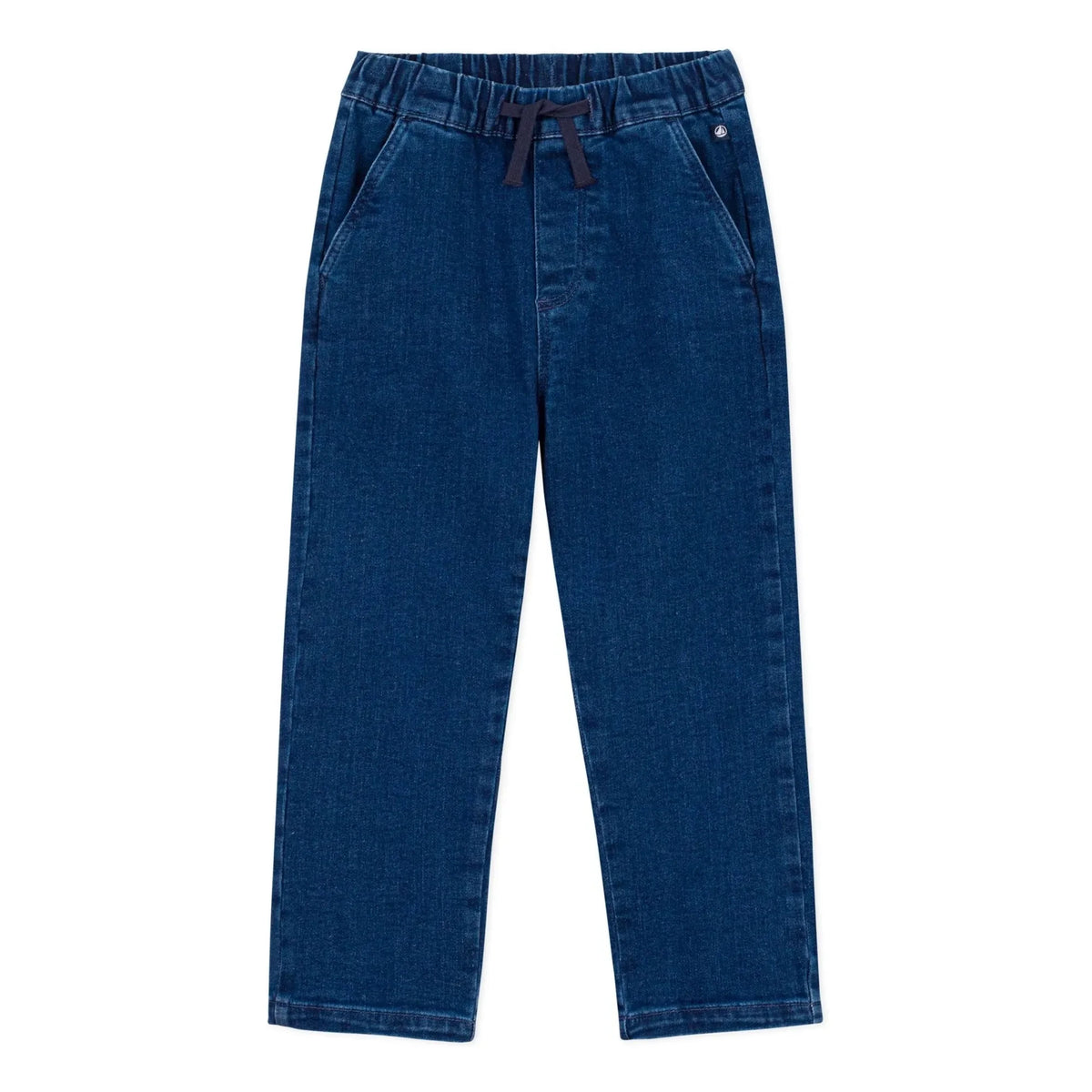 Petit Bateau - Jeans de algodón orgánico con cordones | Azul