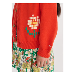 Bobo Choses - Cárdigan de algodón orgánico Daisy | Rojo