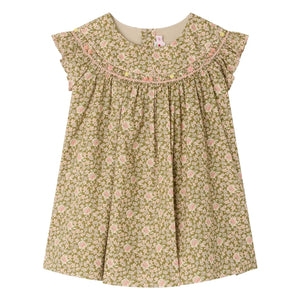 Bonpoint - Vestido Amantine Liberty de Algodón Orgánico | Verde