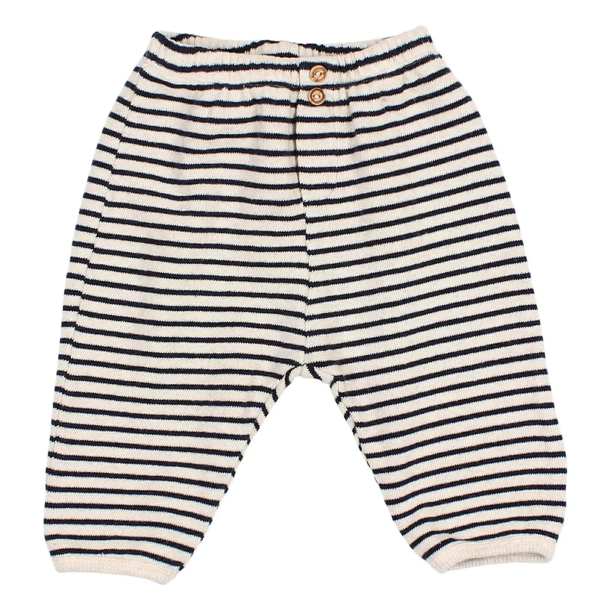 Búho - Leggings con botones a rayas | Azul marino