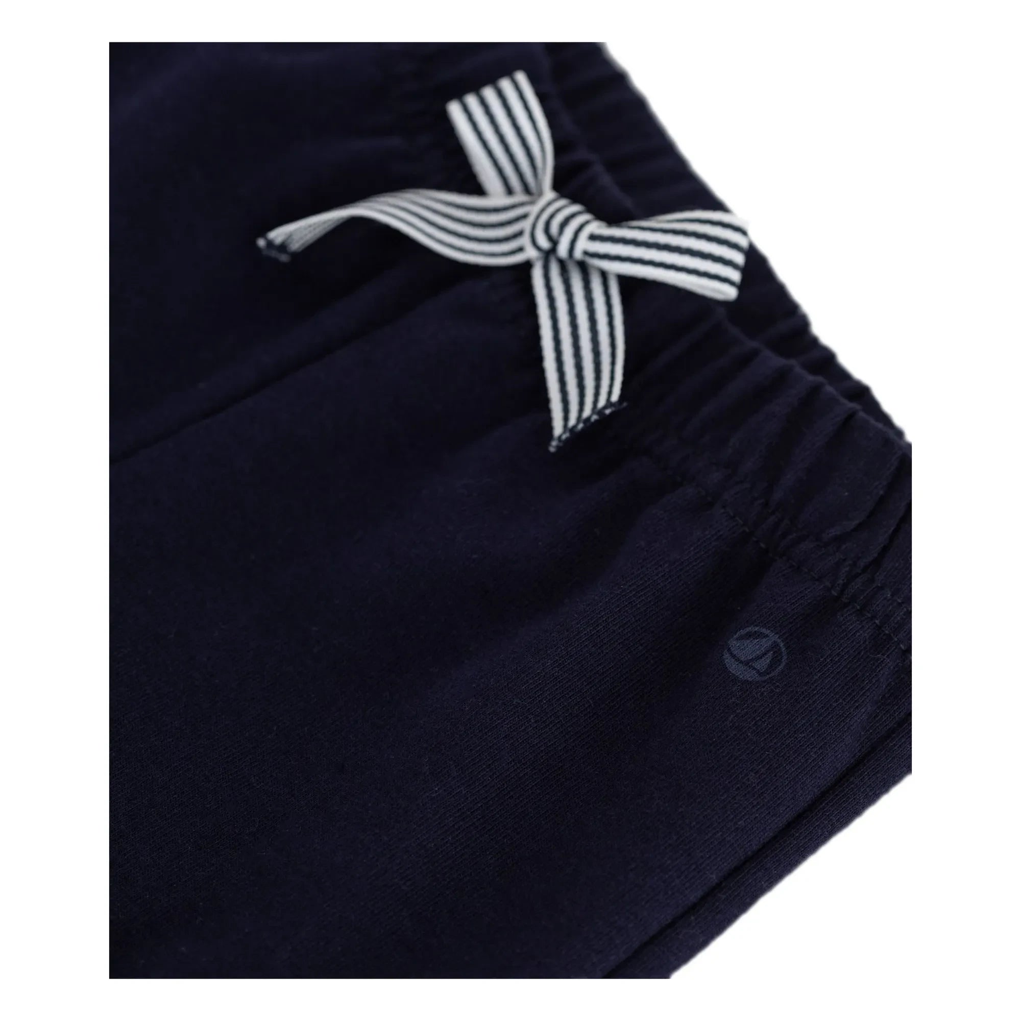 Petit Bateau - Pantalón corto de forro polar de algodón orgánico | Azul noche