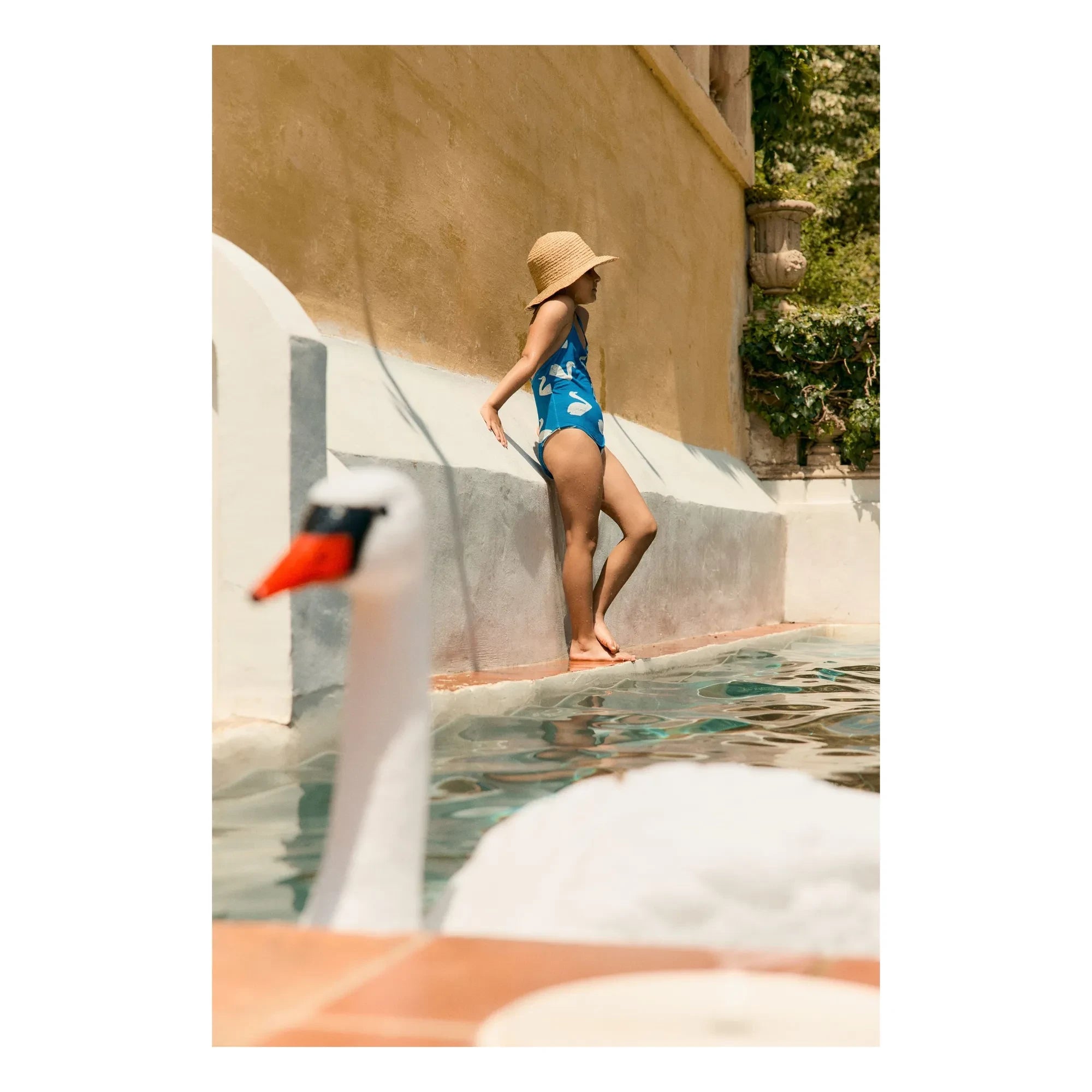 Tinycottons - Bañador cisnes | Azul