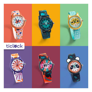 Djeco - TICLOCK - Reloj Panda | Negro