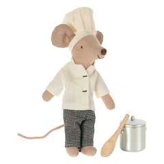 Maileg - Chef ratón con accesorios de cocina | Blanco