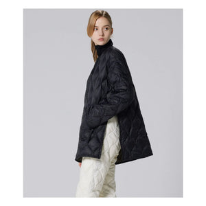 Taion - Abrigo largo militar acolchado unisex | Negro