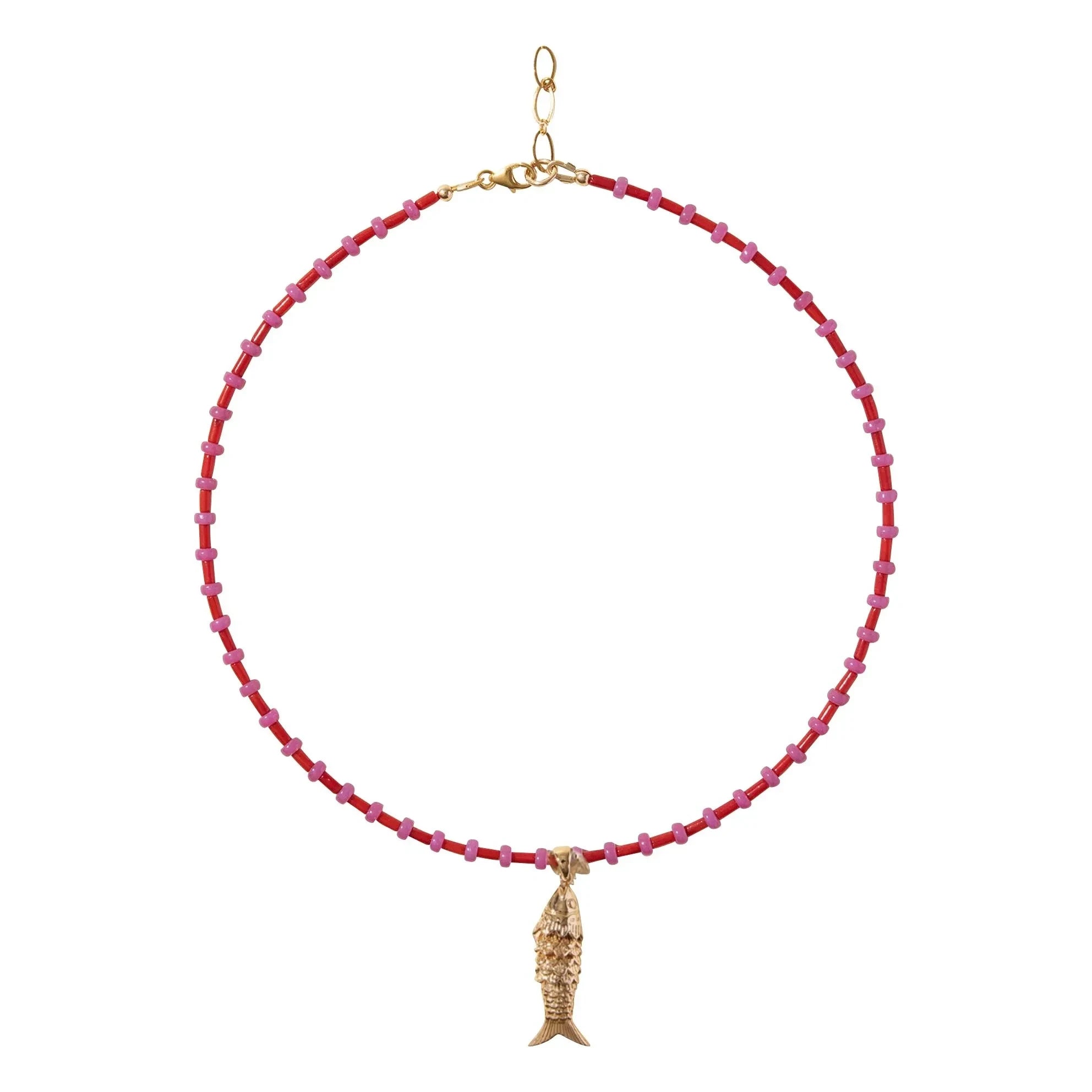 Camille Colette Studio - Collar de pescado Collioure | Rojo