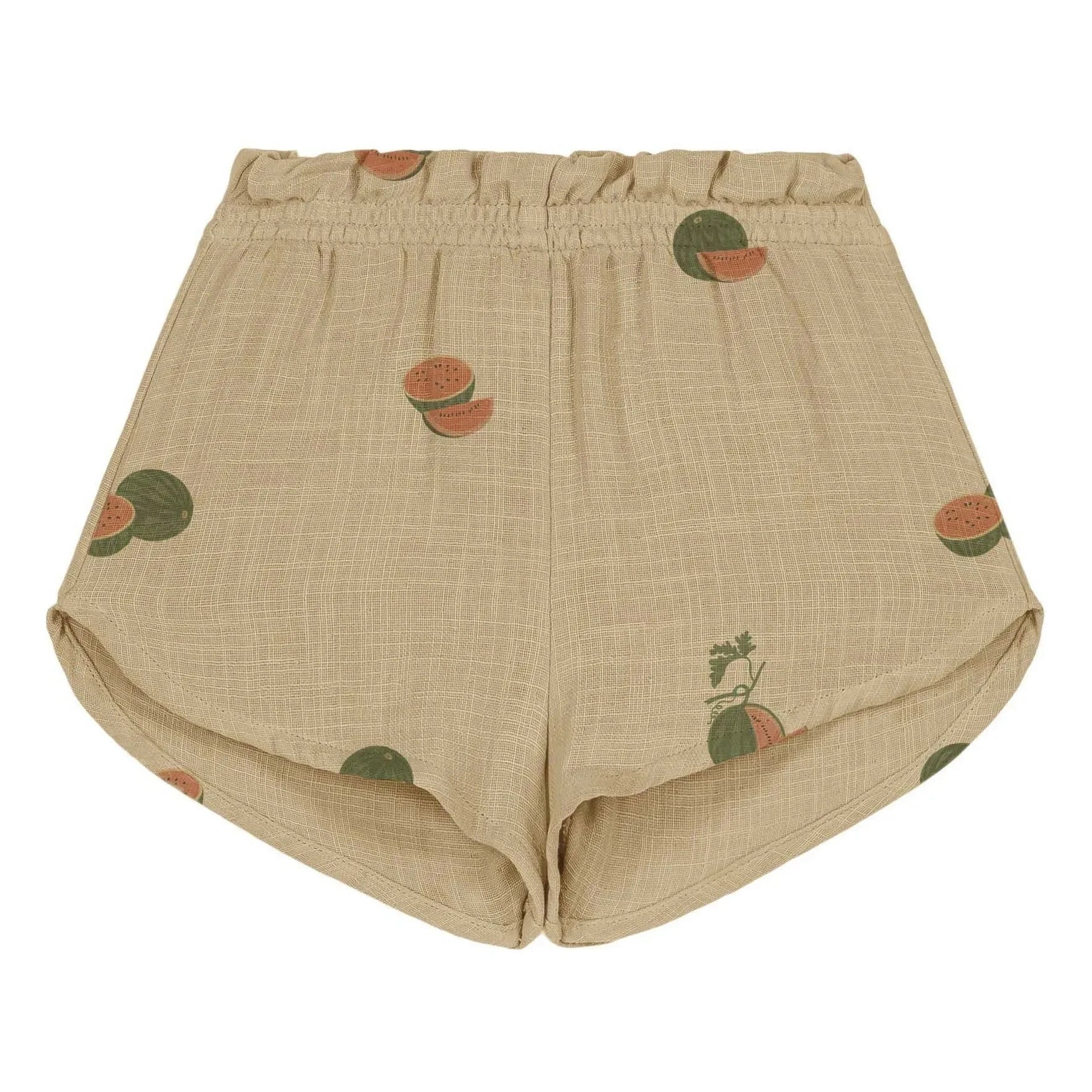 Studio Bohème - Short Georgette Gasa de Algodón Orgánico con Estampado de Sandía | Salvia