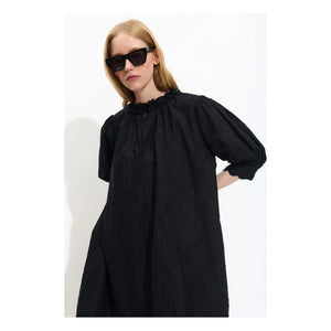 BELLEPIECE - Vestido Raffael de Popelín de Algodón | Negro