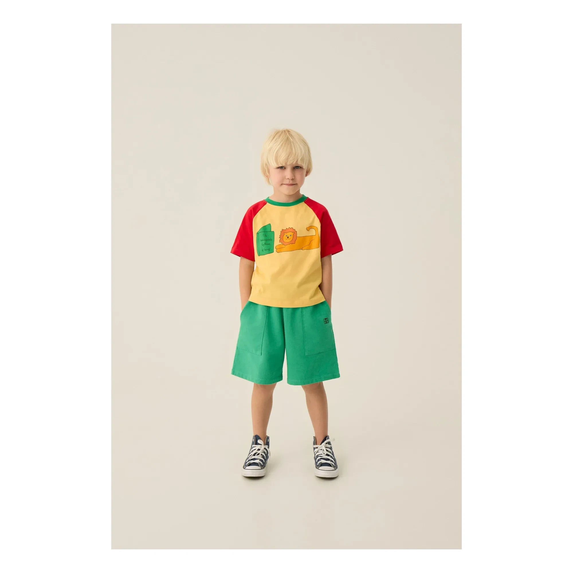 Camiseta extragrande The Campamento - León de algodón orgánico | Amarillo