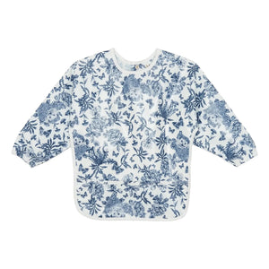Tartine et Chocolat - Babero con mangas con revestimiento Toile de Jouy | Azul marino