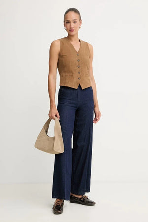 Weekend Max Mara Chaleco de mujer de gamuza VETUSTA