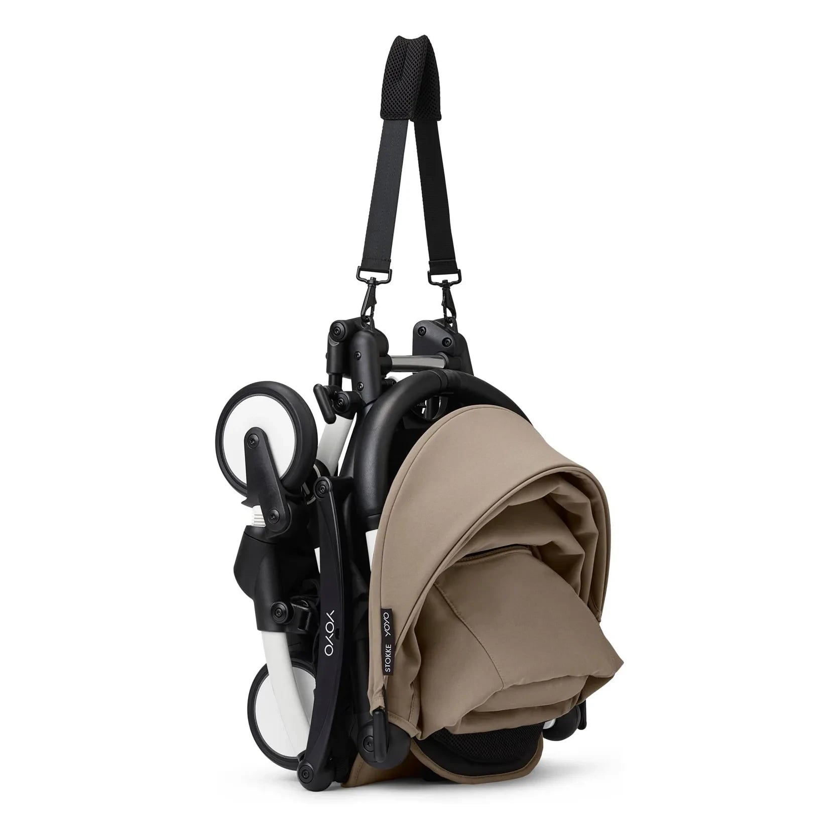 Stokke® - Cochecito completo YOYO³ 0+ y 6+ Chasis blanco | Marrón tierra