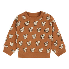 Emile et Ida - Sudadera de algodón orgánico con ardillas | Caramelo