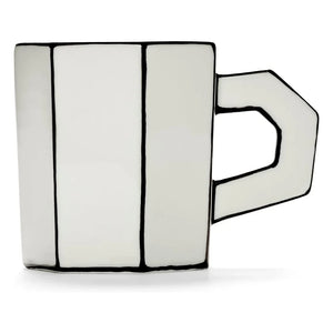 Serax - Taza de té Carte Blanche - Juego de 2 | Negro/Blanco