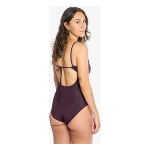 Matona - 1 pieza Jersey escote en V Fibras recicladas | Berenjena