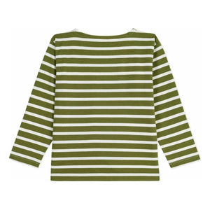 Petit Bateau - Camiseta de manga larga estilo marinero de algodón orgánico | Verde