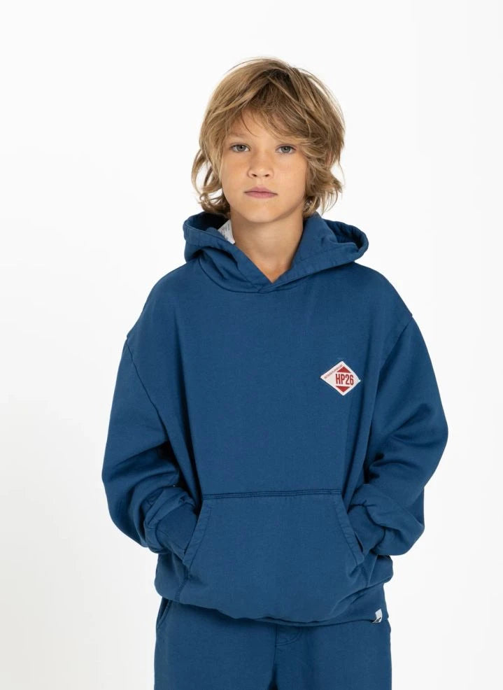 Hundred Pieces - Pat Freedom Sudadera Orgánica de Algodón | Gris azul