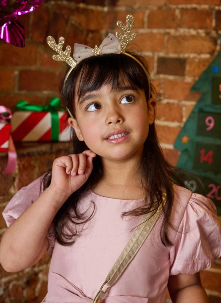 Rockahula Kids - Diadema de reno con purpurina | Dorado