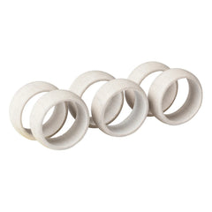 Broste Copenhague - Anilla de Servilleta de Gres - Set de 6 | Blanco
