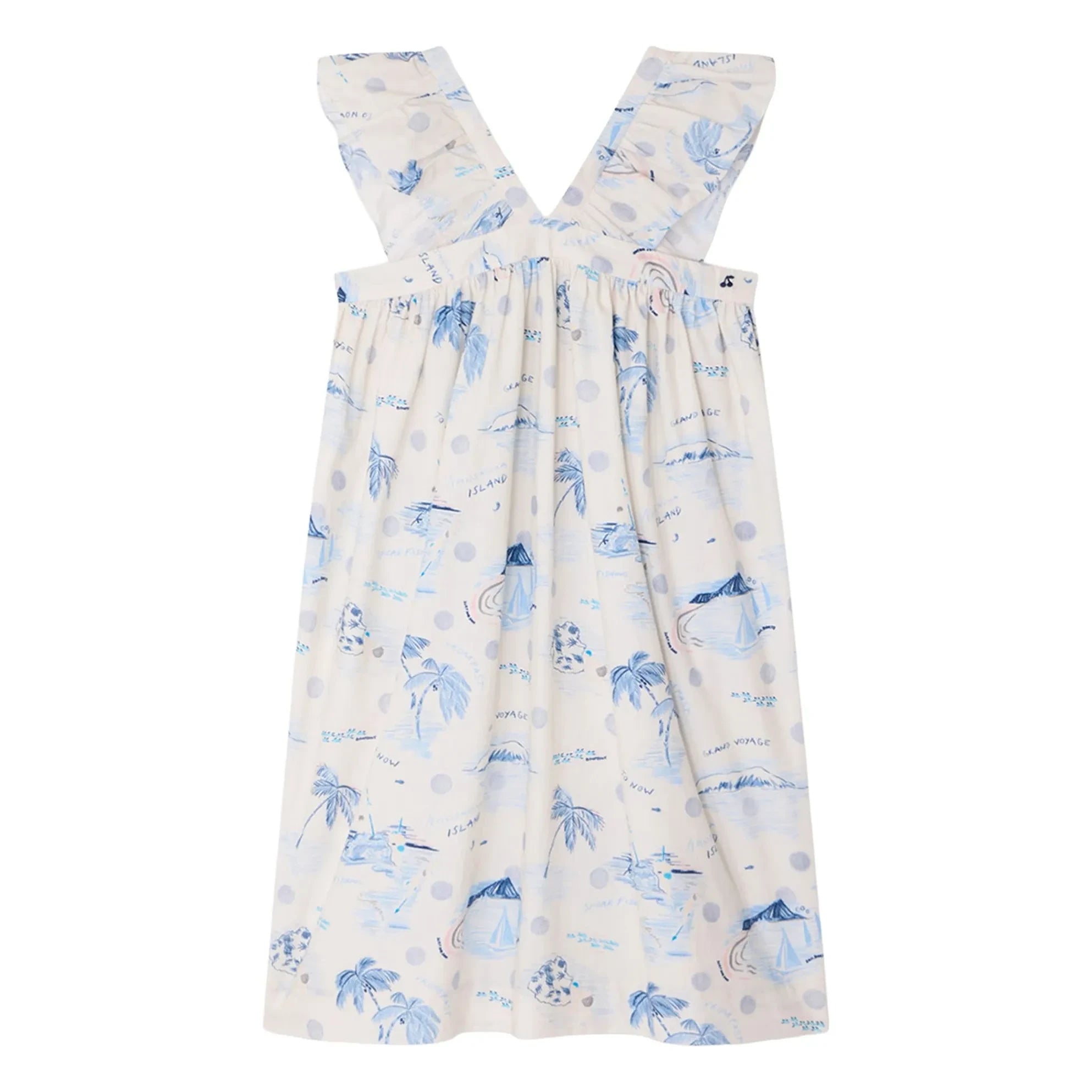 Bonpoint - Vestido Eleana de Algodón Orgánico | Azul Índigo