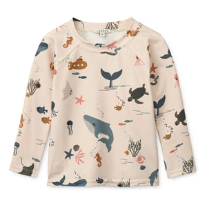 Liewood - Camiseta Noah Fish Anti-UV Fibras recicladas | Beige