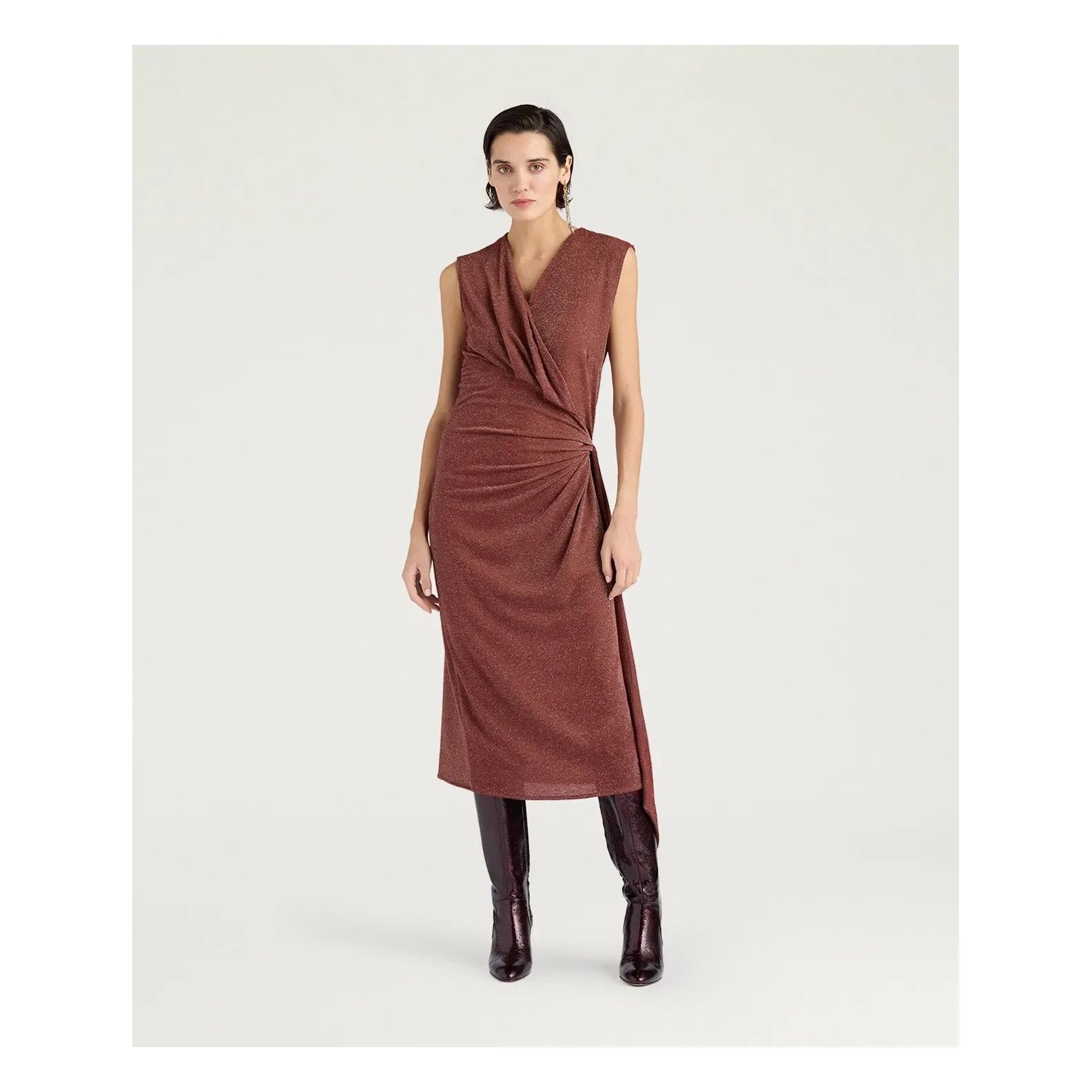 Momoni - Vestido Roca Irrisé | Rojo