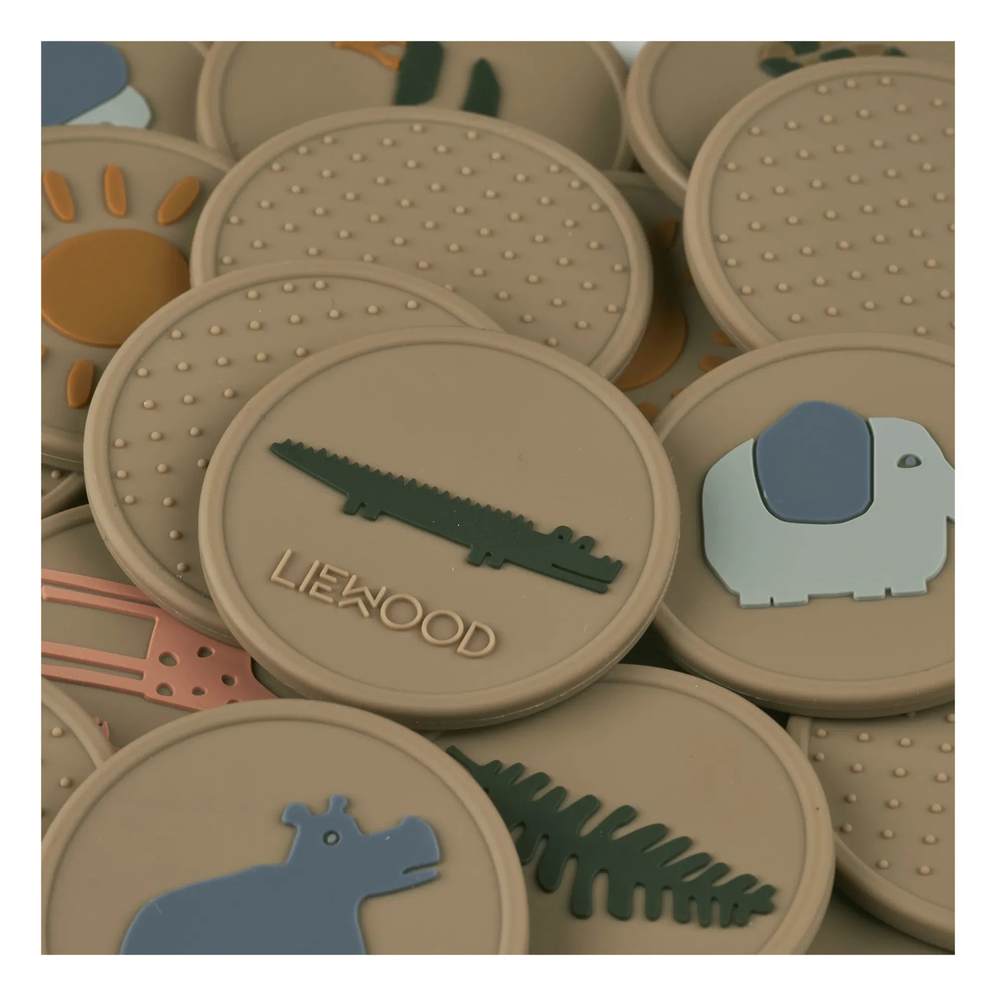 Liewood - Juego de Memoria de Silicona Easton | Marrón